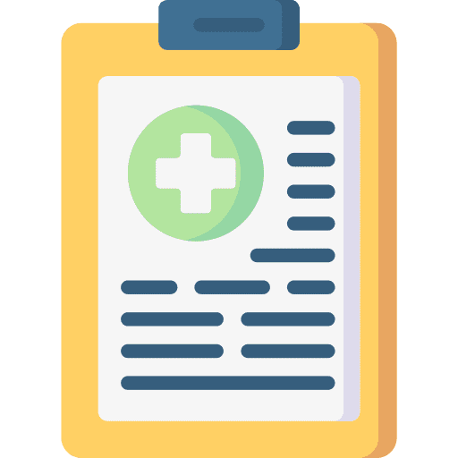 Medical file clipboard medical history healthcare and medical icon Medical file clipboard medical history healthcare and medical icon