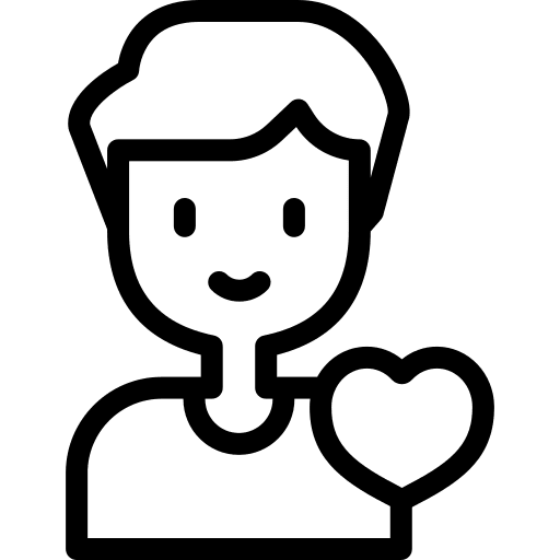 Boy valentines day boy man icon