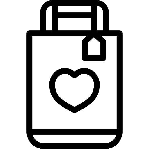 Bag love love and romance shopping bag icon Bag love love and romance shopping bag icon