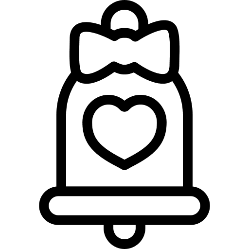 Bell notification bell love and romance icon Bell notification bell love and romance icon