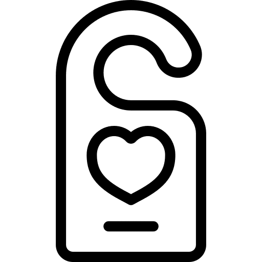 Door sign travel love and romance sleeping icon Door sign travel love and romance sleeping icon