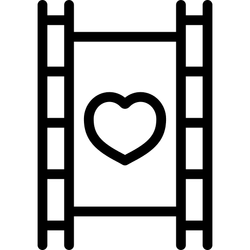Film love like heart icon Film love like heart icon