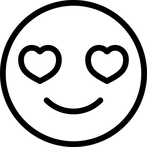 In love emoticons feelings smileys icon In love emoticons feelings smileys icon