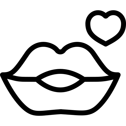 Kiss love and romance mouth kiss icon Kiss love and romance mouth kiss icon