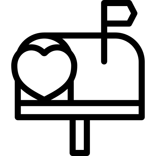 Mail box romantic love and romance valentines day icon Mail box romantic love and romance valentines day icon