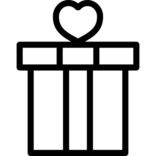 Present love birthday and party present icon Present love birthday and party present icon