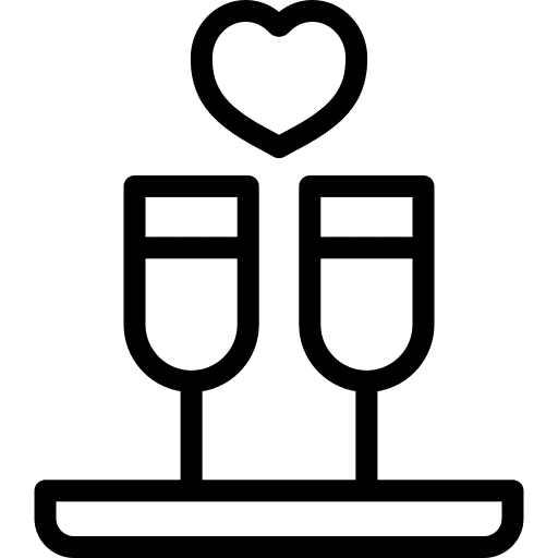 Wine food and restaurant wedding love and romance icon Wine food and restaurant wedding love and romance icon