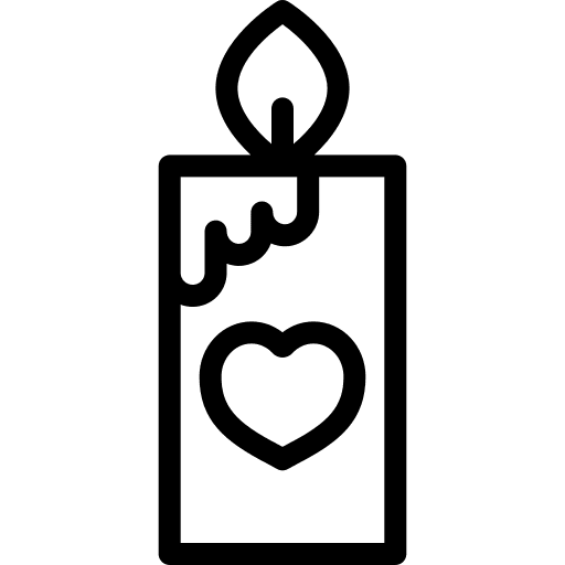 Candle love fire flame icon Candle love fire flame icon