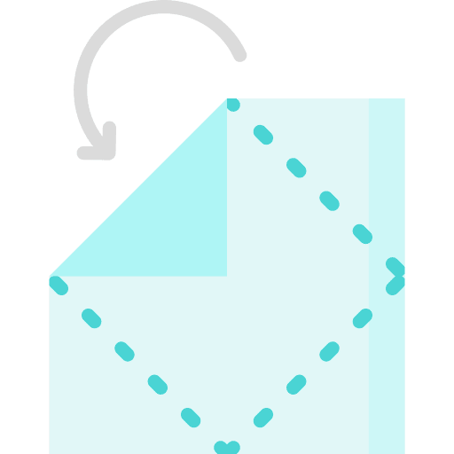 Origami art and design arrow art icon