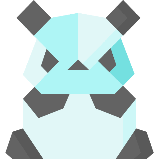 Panda craft paper art and design icon Panda craft paper art and design icon