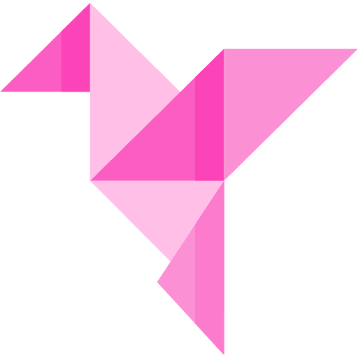 Bird folding animal craft icon Bird folding animal craft icon