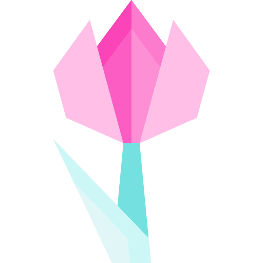 Flower folding art and design paper icon Flower folding art and design paper icon