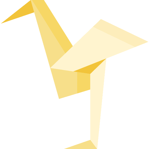 Heron heron folding art icon Heron heron folding art icon