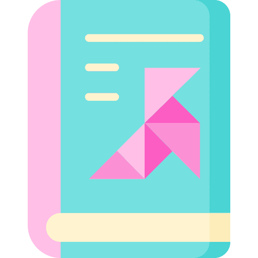 Origami education book origami icon Origami education book origami icon