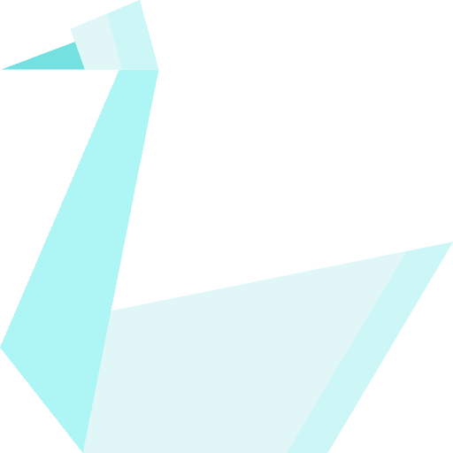 Swan art origami paper icon Swan art origami paper icon