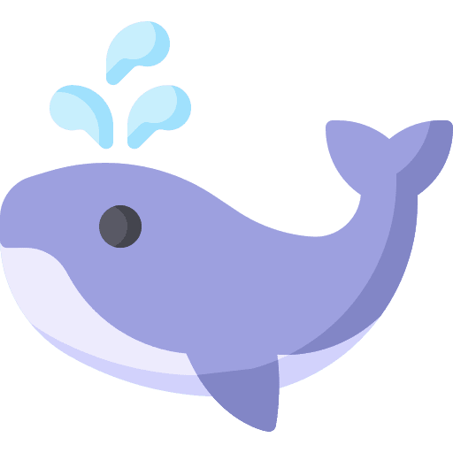 Whale mammal sea life animals icon