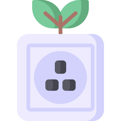 Power socket sprout ecology and environment electric socket icon Power socket sprout ecology and environment electric socket icon