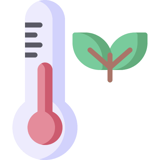 Thermometer weather temperature leaf icon Thermometer weather temperature leaf icon