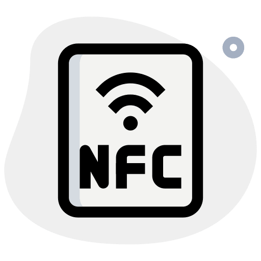 Nfc wireless network communications icon