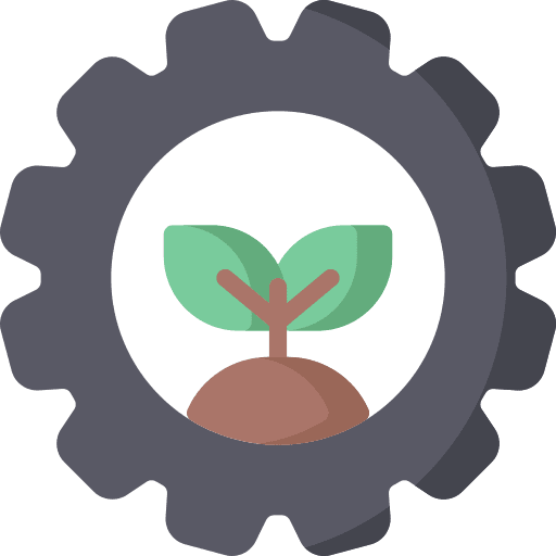 Sustainable energy ecology and environment leaf settings icon Sustainable energy ecology and environment leaf settings icon