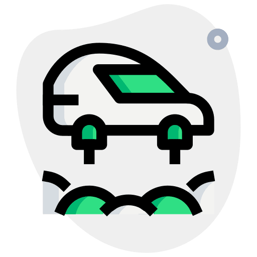 Flying automation smart car futuristic icon