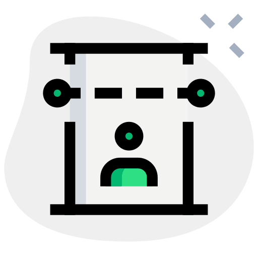 Scanning human body body scan healthcare and medical icon