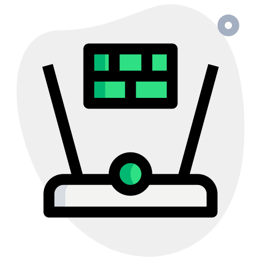 Firewall hologram 3d virtual reality icon