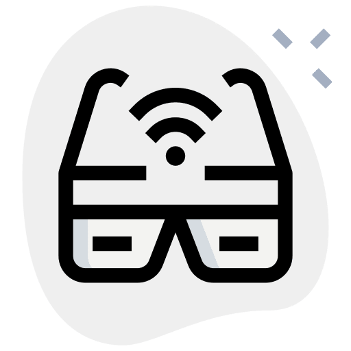 Smart glasses wifi vision eyeglasses icon