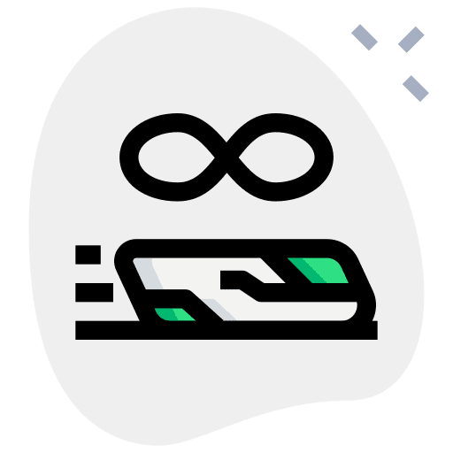Infinity hyperloop transportation tube icon