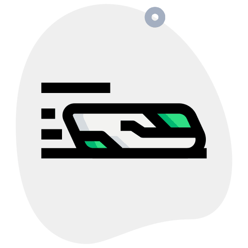 Fast train vehicle railway icon