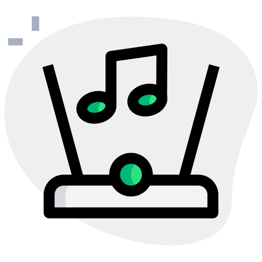 Music 3d music hologram icon