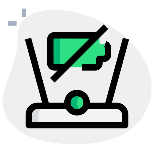 No battery no battery technology 3d icon