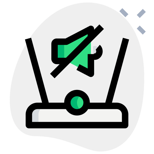 Mute sound music and multimedia virtual reality icon