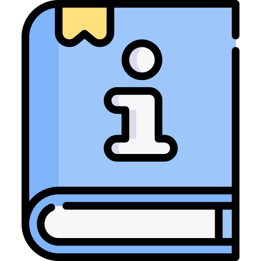 Information files and folders guideline education icon