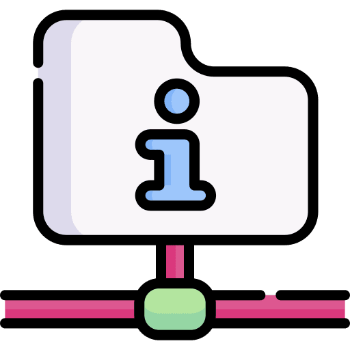 Information info files and folders archive icon Information info files and folders archive icon