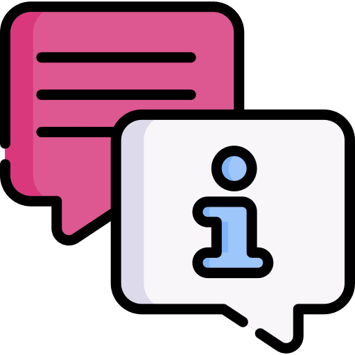 Speech bubble communications chat box info icon