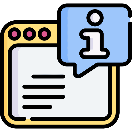 Website help info speech bubble icon