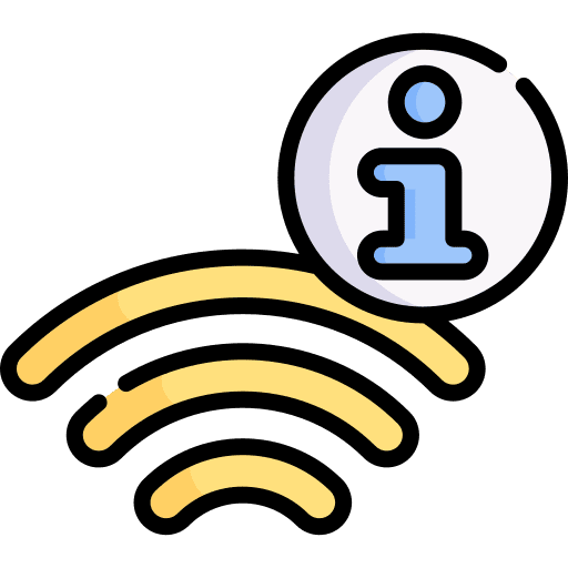 Wifi signal interface info communications icon Wifi signal interface info communications icon
