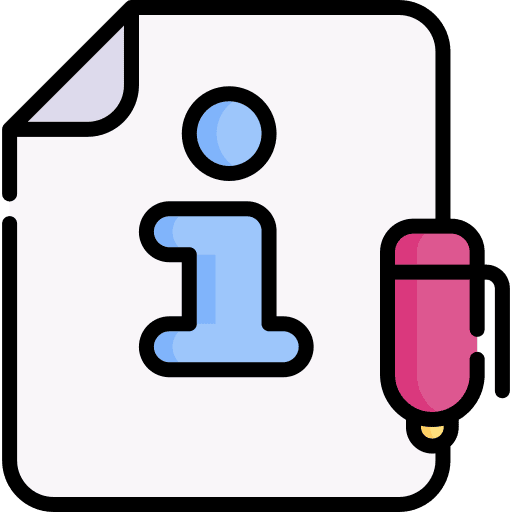 Document pen details information icon Document pen details information icon