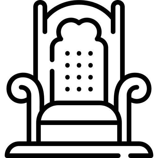 Throne royal seat aristocracy icon