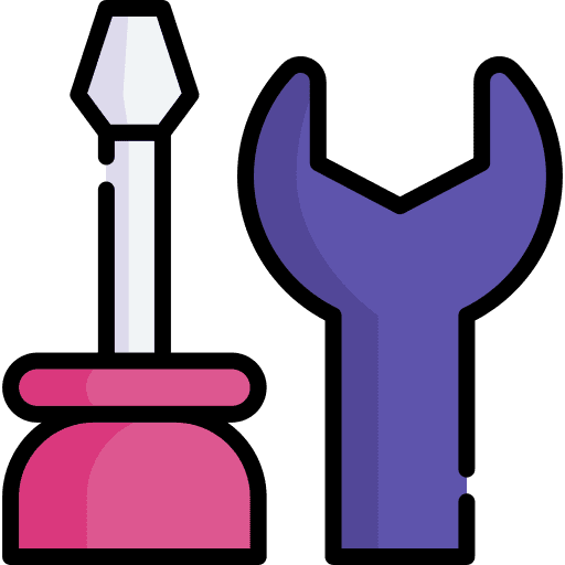 Tools construction and tools wrench improve icon Tools construction and tools wrench improve icon