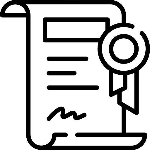 Diploma certificate award medal icon