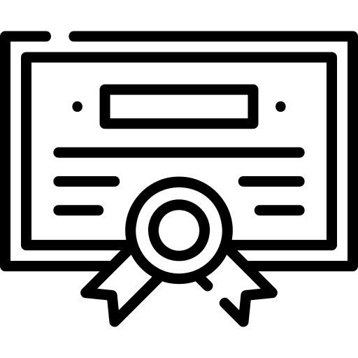 Diploma certificate certification education icon