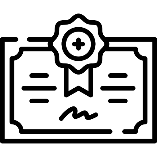 Diploma education medal graduation icon