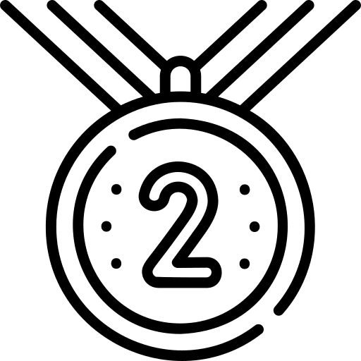 Medal second winner sports and competition icon