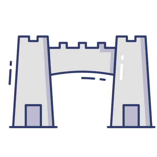 City gate castle city gate bridge icon