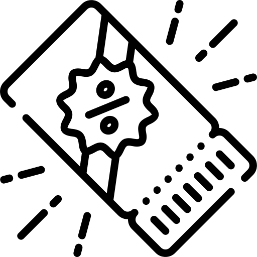 Coupon ticket voucher sale icon