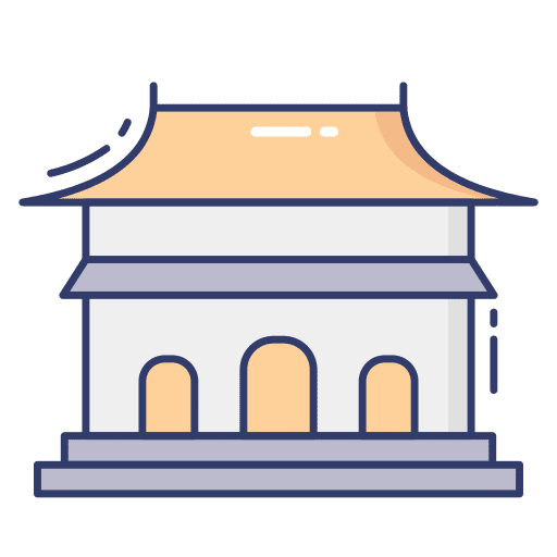 Temple monuments buddhism architecture and city icon