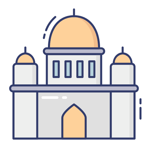Mosque worship building religion icon