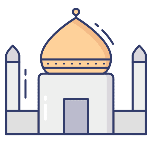 Nabawi mosque islamic religion architecture and city icon